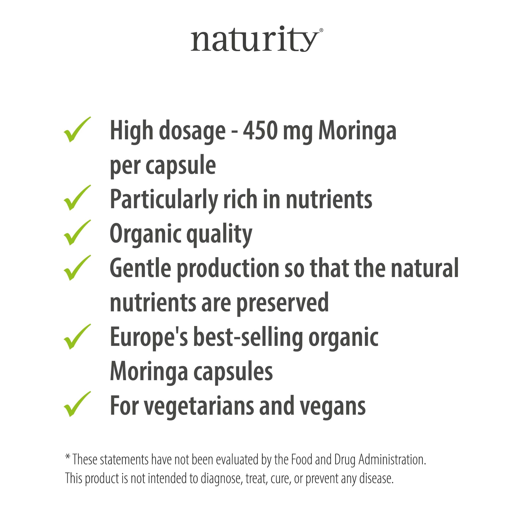 Naturity Organic Moringa Leaf Powder Capsules